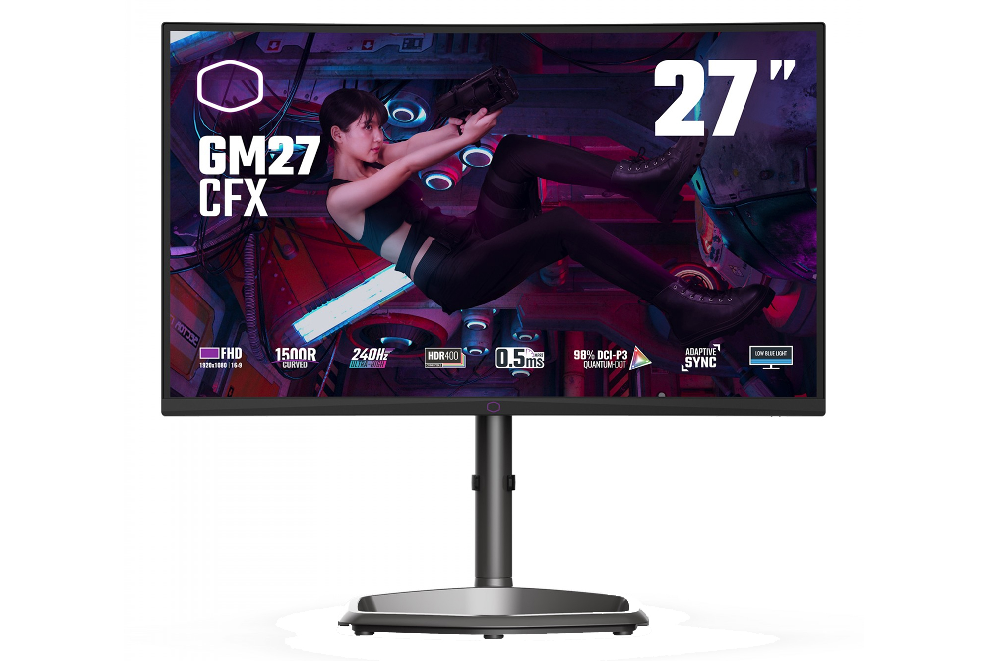 مانیتور گیمینگ 27 اینچ خمیده کولر مستر GM27 CFX