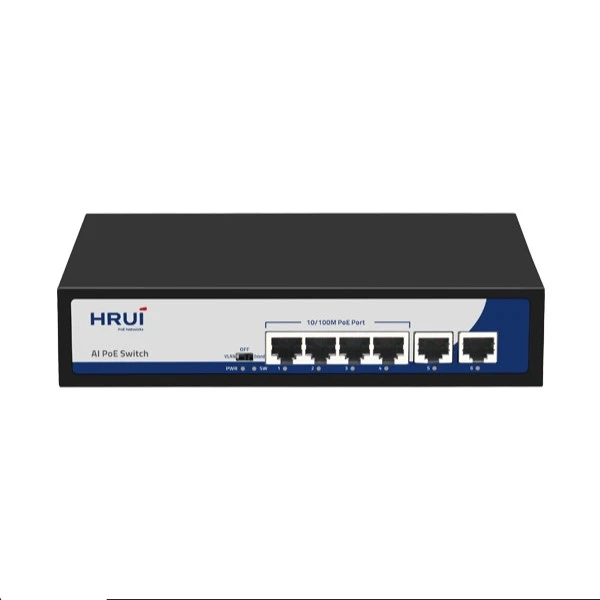 سوئیچ اچ آر یو آی سوییچ 4 پورت POE اچ آر یو آی مدل HR900-AF-42N