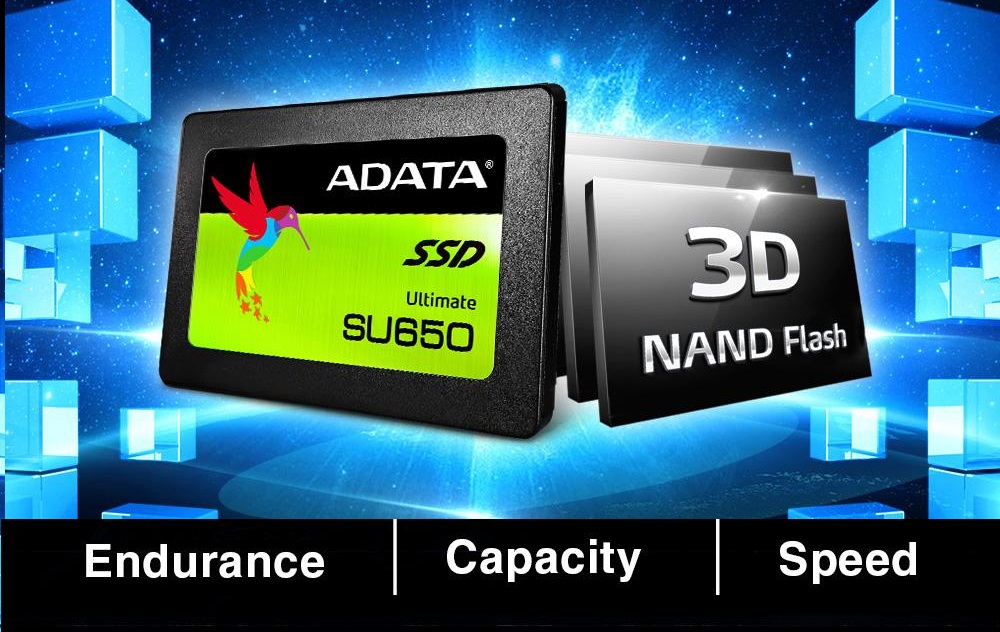 حافظه SSD اینترنال ای دیتا Ultimate SU650 120GB 3D NAND Internal SSD Drive