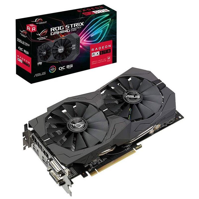 کارت گرافیک ایسوس مدل ROG-STRIX-RX570-O8G-GAMING حافظه 8 گیگابایت